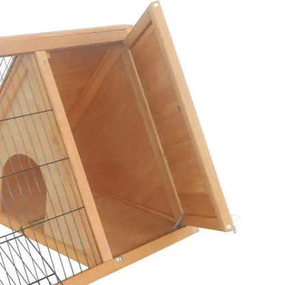 Wooden A Frame Outdoor Rabbit Cage Small Animal Cage