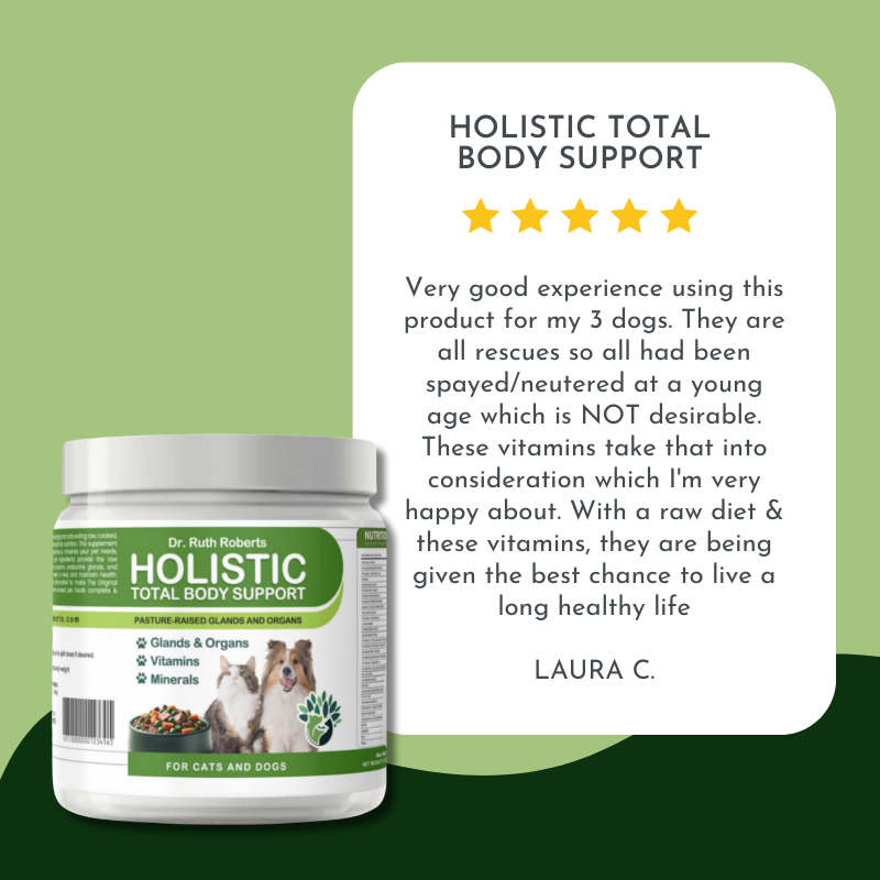 Holistic Total Body Support Multivitamin Glandular Support For Dogs And Cats