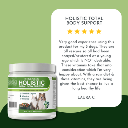 Holistic Total Body Support Multivitamin Glandular Support For Dogs And Cats