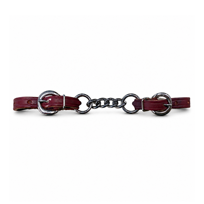 AJ Tack Latigo Leather Curb Chain