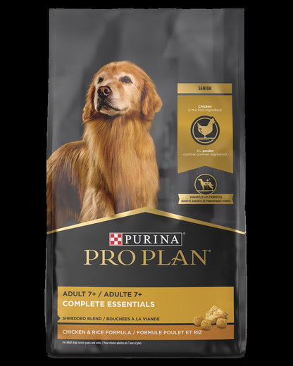 Pro Plan Adult 7+ Complete Essentials Shredded Blend Chicken & Rice Dry Dog Food (6lb)