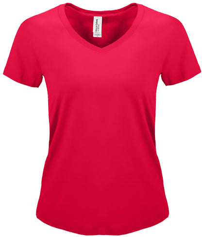 Custom Women's Relaxed Jersey V-Neck T-Shirt