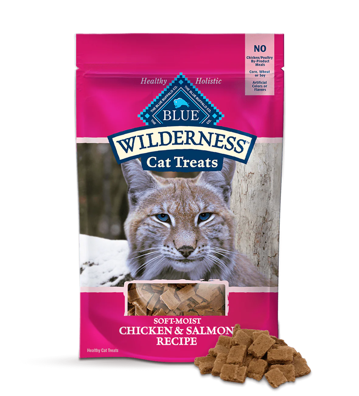 Blue Buffalo Blue Wilderness Soft-Moist Cat Treats Chicken and Salmon Treats (2oz)