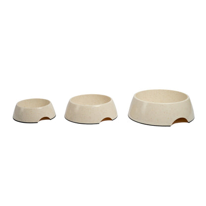 Country Living Set of 2 Natural Fiber Dog Bowls – White Swan