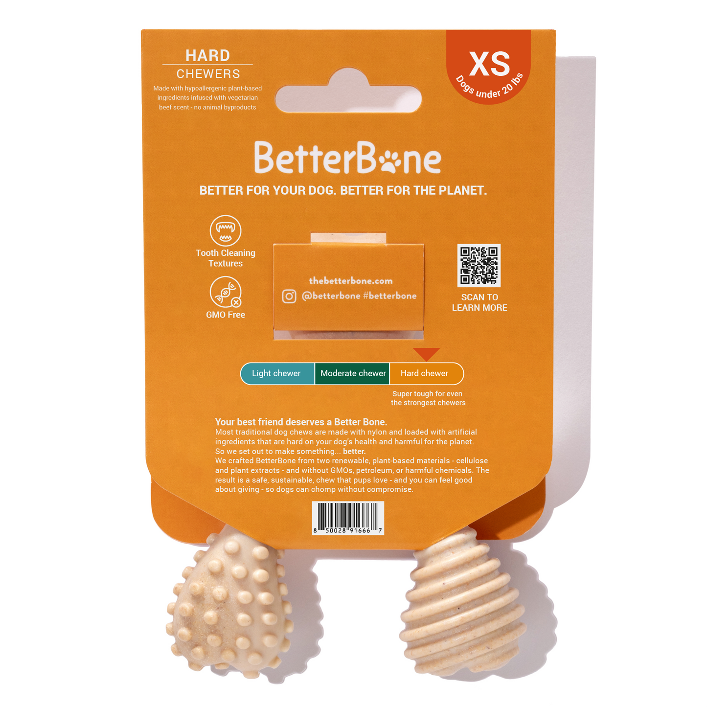 BetterBone SOFT Durability CHEW TOY: Natural Ingredients, Perfect for Teething Puppies, Senior Dogs & Gentle Chewers
