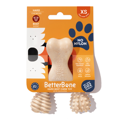 BetterBone SOFT Durability CHEW TOY: Natural Ingredients, Perfect for Teething Puppies, Senior Dogs & Gentle Chewers
