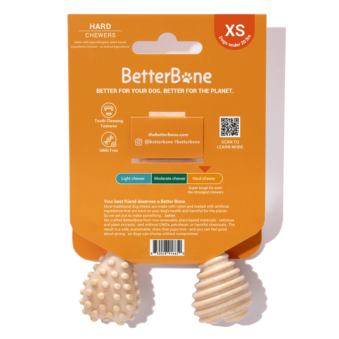BetterBone SOFT Durability CHEW TOY: Natural Ingredients, Perfect for Teething Puppies, Senior Dogs & Gentle Chewers