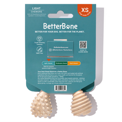 BetterBone SOFT Durability CHEW TOY: Natural Ingredients, Perfect for Teething Puppies, Senior Dogs & Gentle Chewers