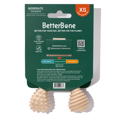 BetterBone SOFT Durability CHEW TOY: Natural Ingredients, Perfect for Teething Puppies, Senior Dogs & Gentle Chewers
