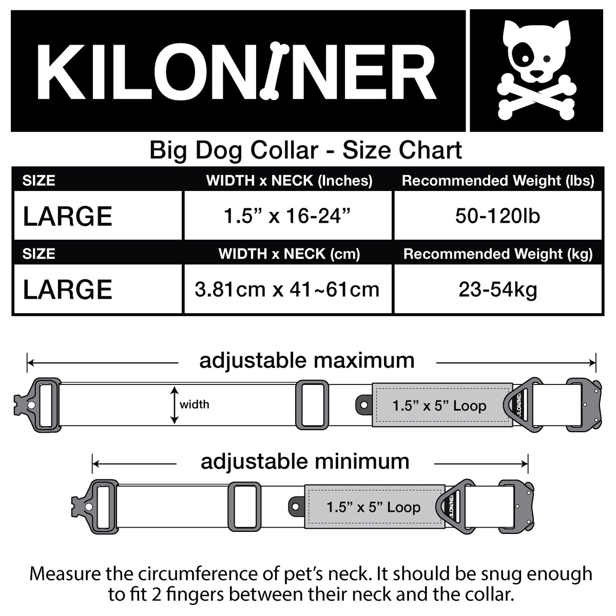 K9R - BCH Heavy Duty Big Dog Collar | Kiloniner