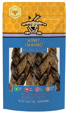 Honey Dog Buffalo Braided Gullet (3.53oz)