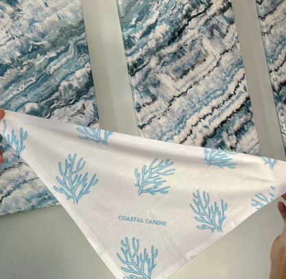 Coral Themed Dog Bandanna