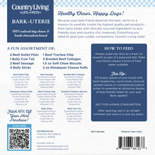 Country Living Bark Uterie Board Charcuterie Inspired Natural Dog Treats Variety Single Ingredient High Protein Grain Free All Breeds Sizes