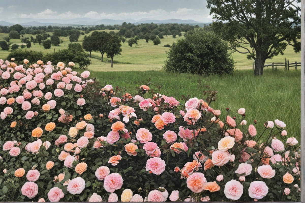 Apricot Drift Groundcover Rose 3 Gal Live Plant, Low Spreading Shrub, Apricot Blooms, Rosa spp. for Garden Borders & Landscaping