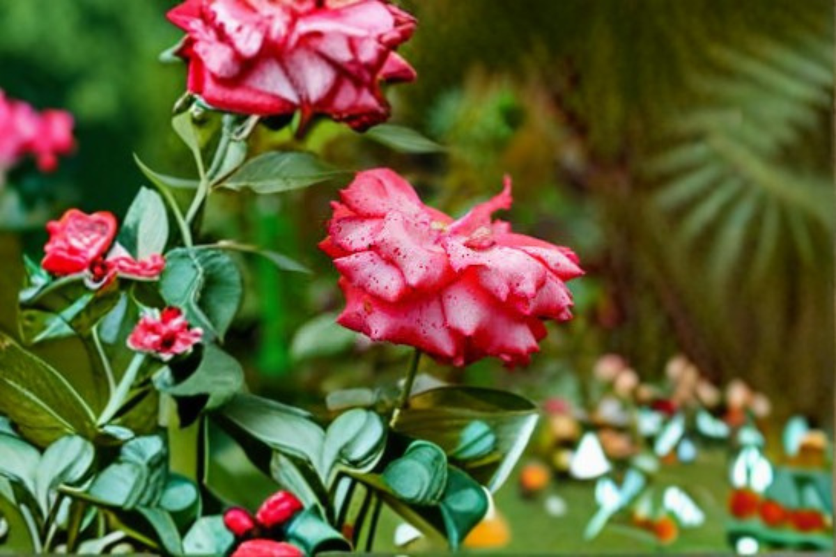 Impatient Floribunda Rose Bush 3-Gallon Live Plant, Orange Red Blooms, Flowering Garden Shrub for Outdoor Landscape