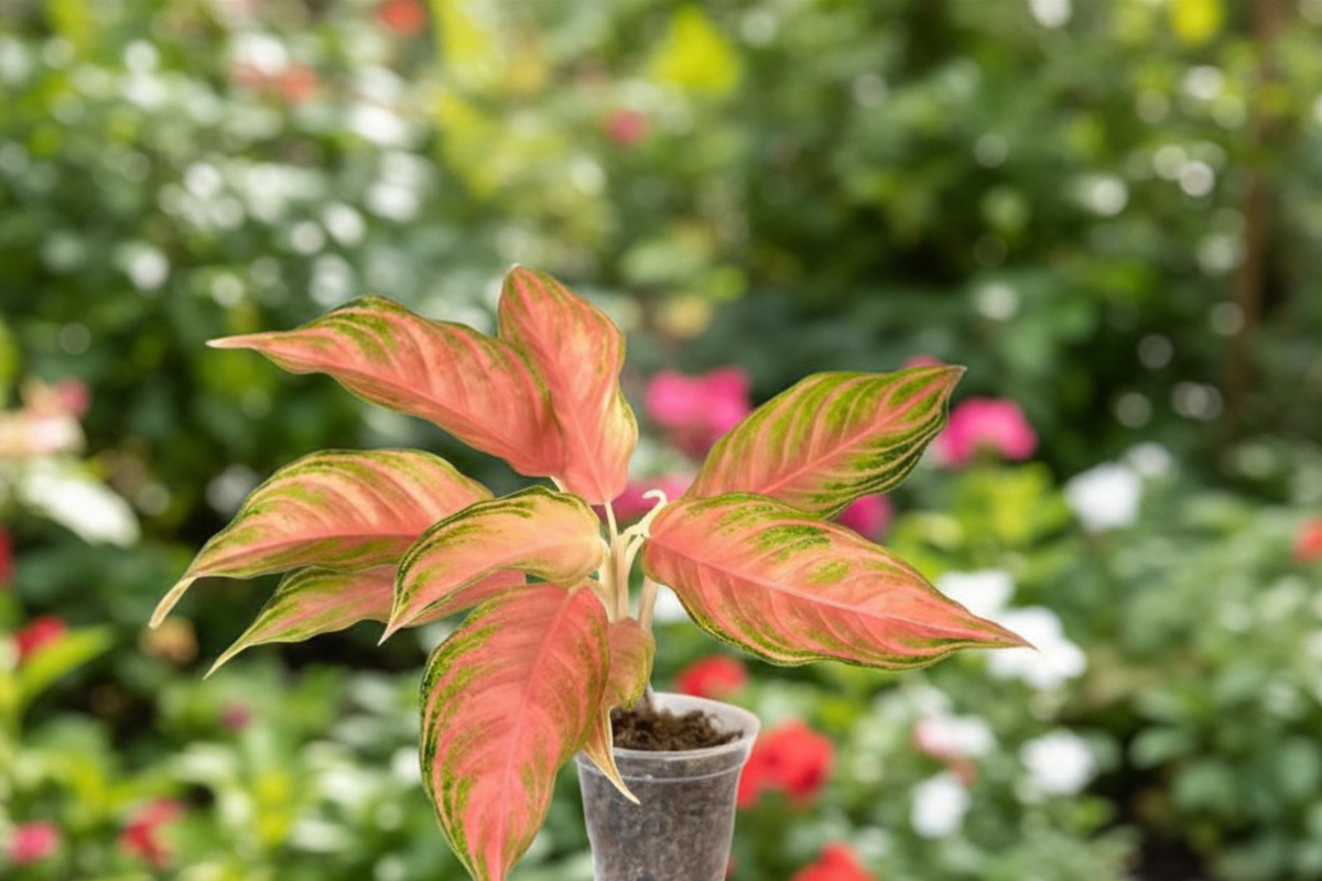 Aglaonema Panama Pink Live Plant – 4 Inch Pot, Pink and Green Foliage, Indoor Houseplant, Tropical Chinese Evergreen