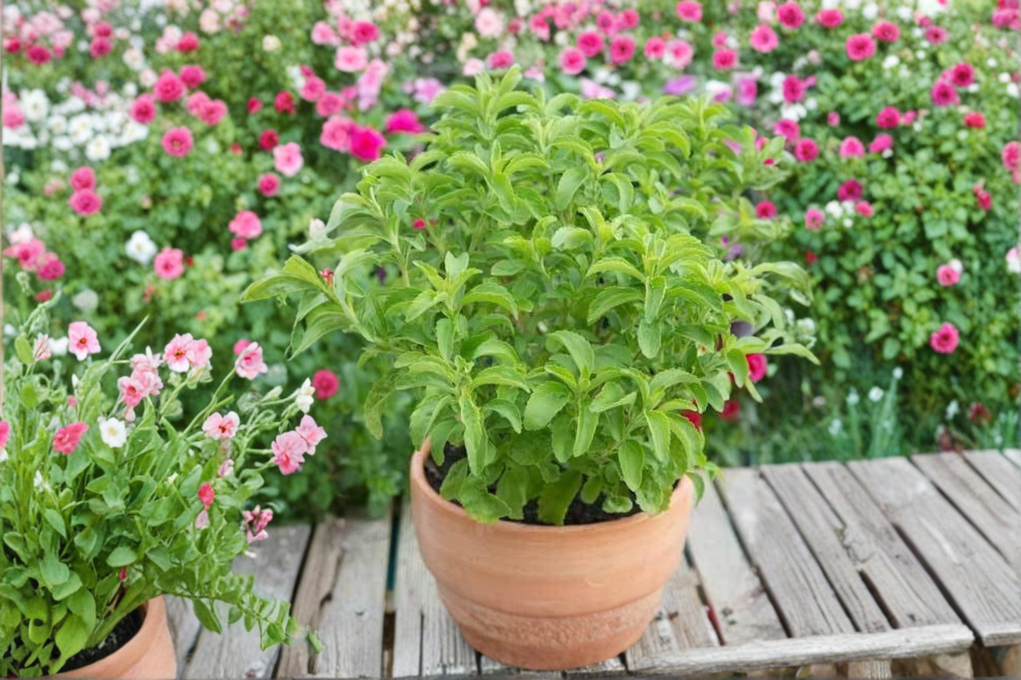 Organic Sweetleaf Stevia Live Plant | 6-8 Inch Rooted Herb | Stevia rebaudiana for Herb Gardens & Containers