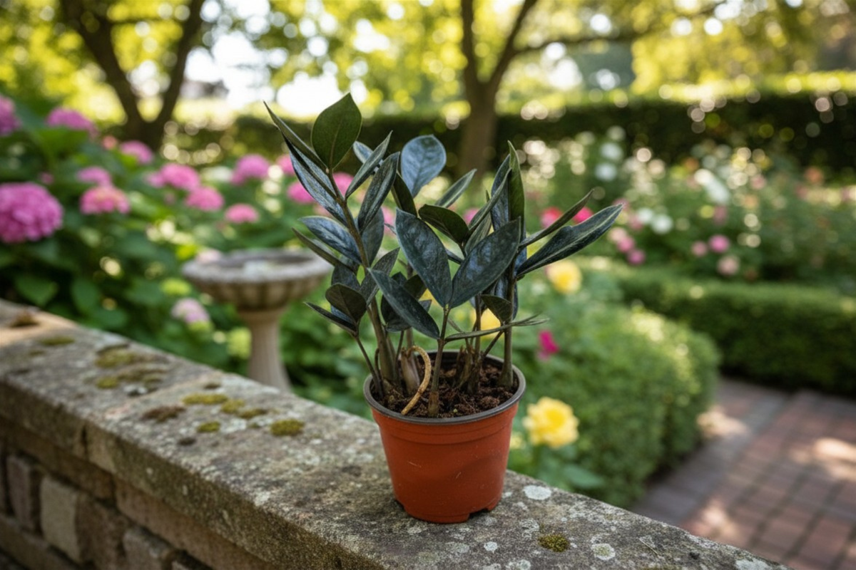 Black Queen ZZ Plant Live Indoor Plant 4 Inch Pot, Zamioculcas zamiifolia, Dark Foliage, Tropical Houseplant, Rare Indoor Plant Gift