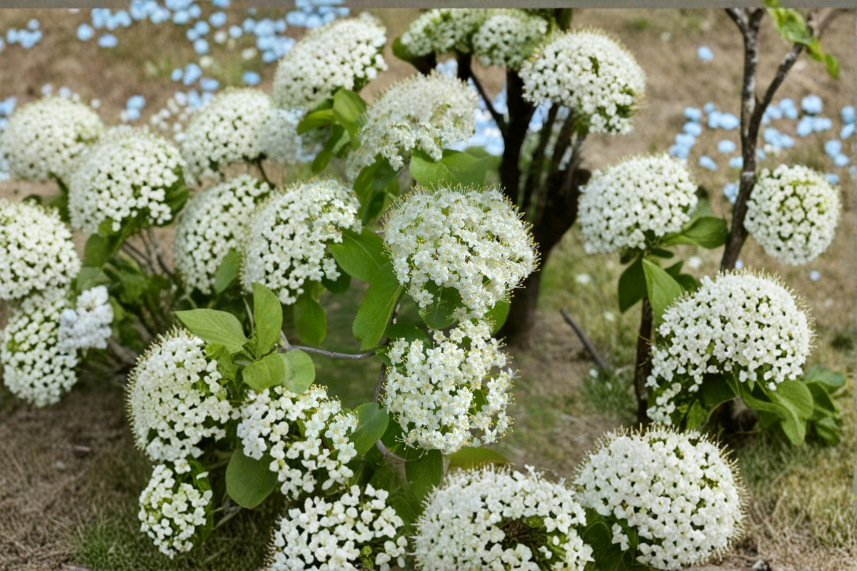 Blackhaw Viburnum Native Plant 1 Gallon – Viburnum prunifolium White Flowering Shrub for Garden Landscape, Borders & Hedges