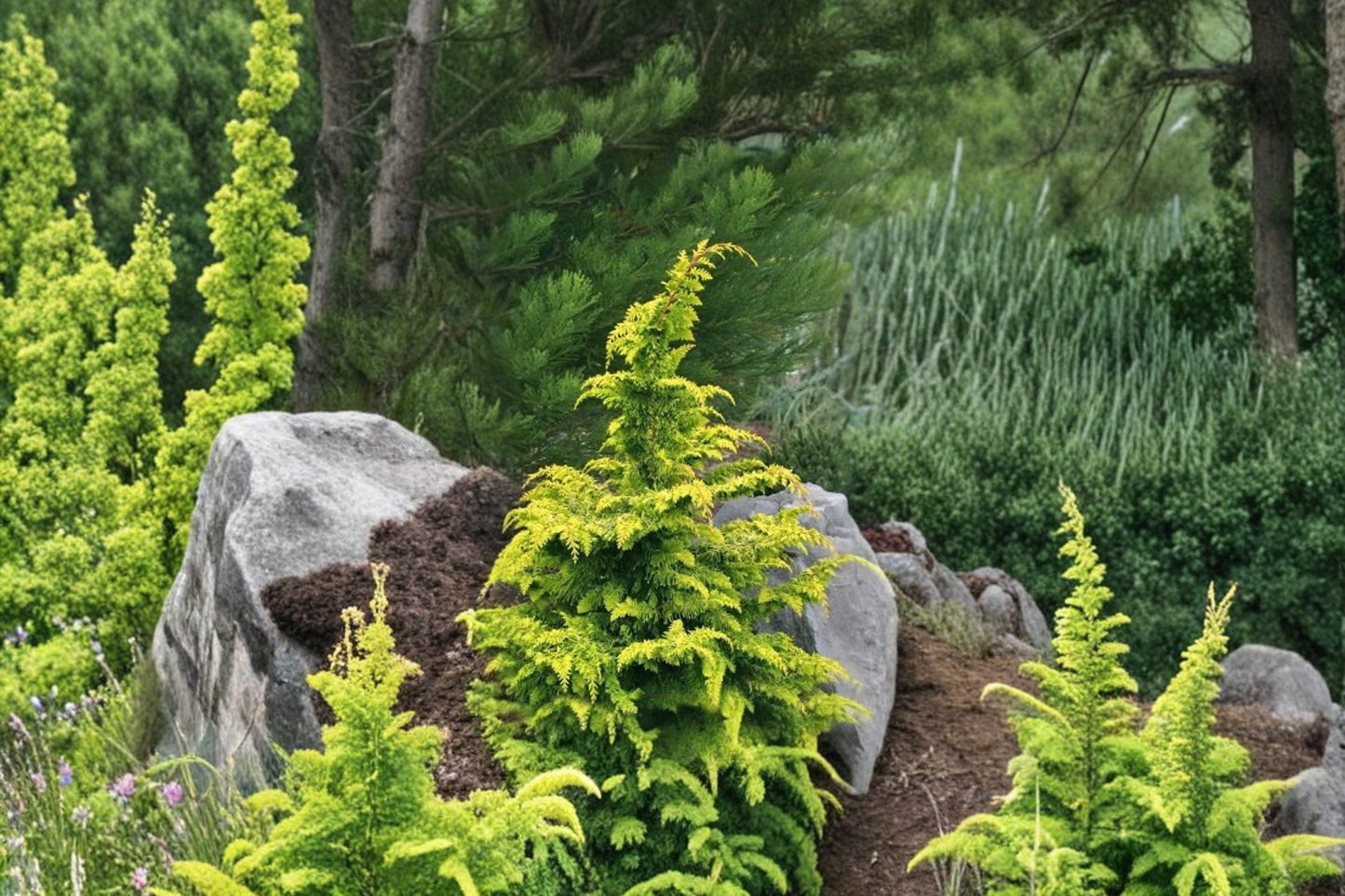 Hinoki Cypress Live Plant 10 Inches, Well’s Special, Evergreen Conifer, Chamaecyparis obtusa, 1 Gallon Pot for Garden & Landscape