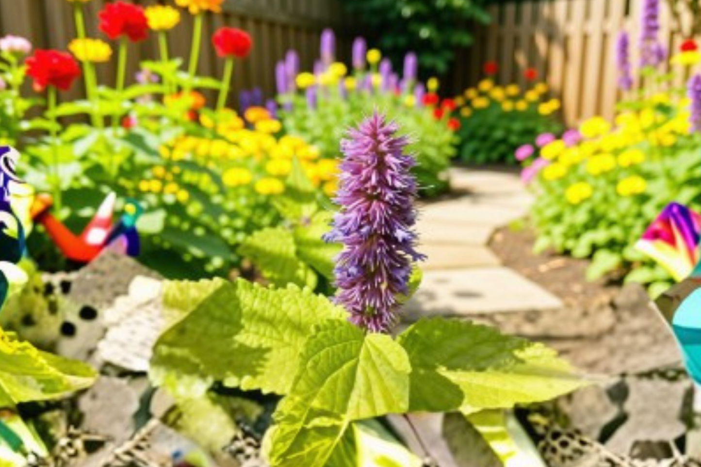 Anise Hyssop Live Plants – 3 Rooted Starters in 1 Qt Pots – Lavender Purple Flowers – Agastache foeniculum Perennial Garden Plants