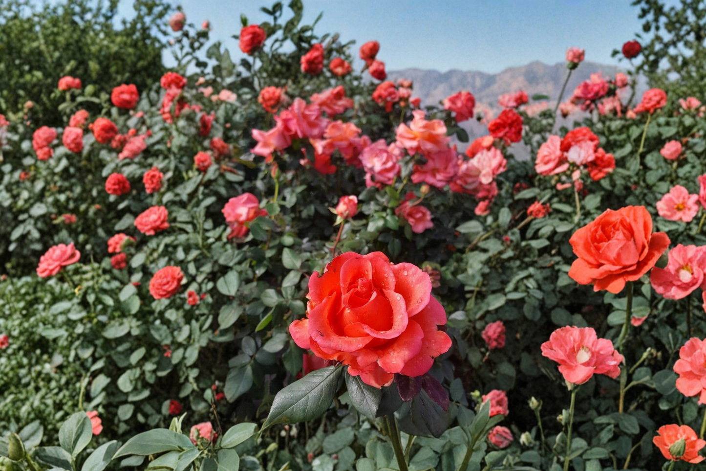 Ring of Fire Hybrid Tea Rose Plant 2 Gal Live Bush, Red Yellow Blooms, Flowering Shrub, Rosa hybrid tea, Garden Landscape