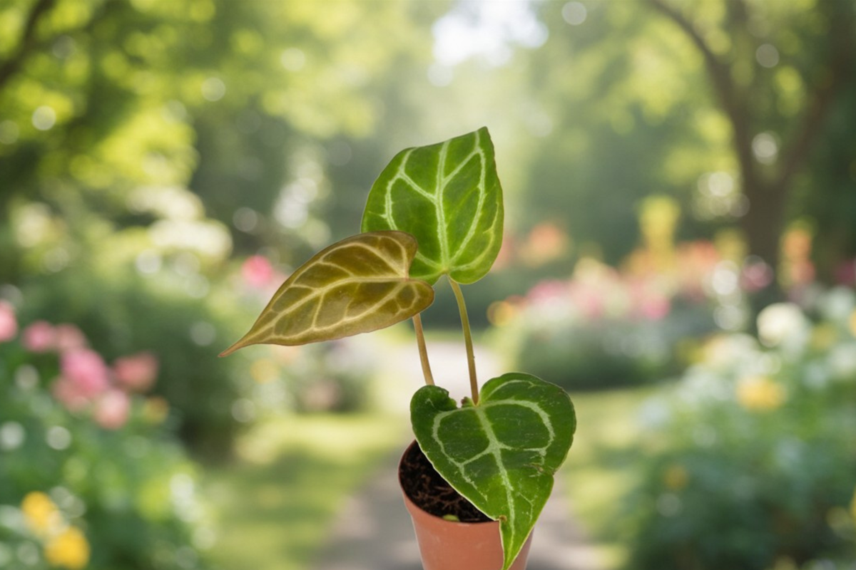 Anthurium Crystallinum Live Plant in 2-Inch Pot, Rare Velvet Leaf Tropical Houseplant, Indoor Aroid for Collectors