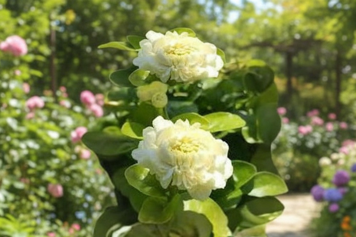 Grand Duke Jasmine Live Plant, 2-3 Inch Starter, Fragrant White Flowers, Jasminum sambac, Container & Garden Use