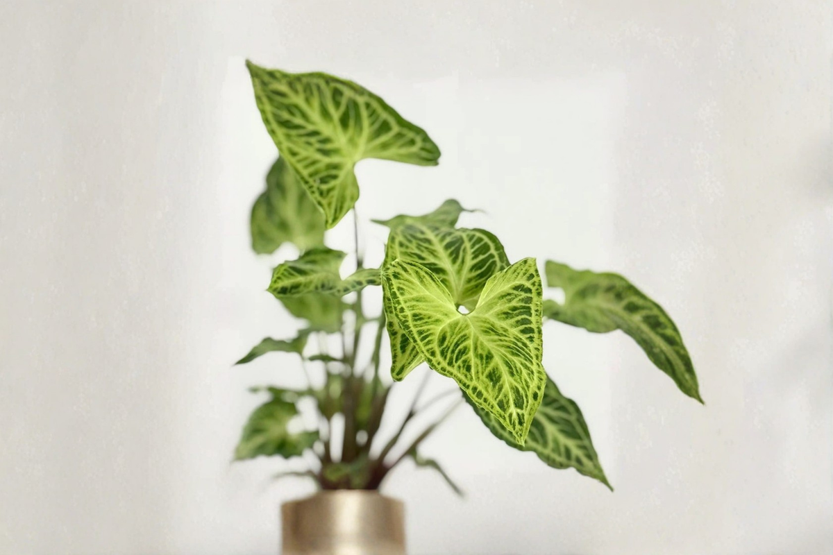 Syngonium Batik Live Plant, 4 Inch Pot, White Variegated Arrowhead Plant, Tropical Houseplant, Indoor Decor, Rare Gift