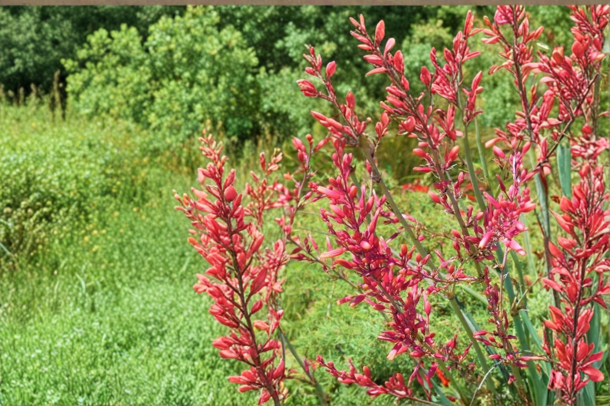 Red Yucca Plant 3 Gal – Hesperaloe parviflora, Evergreen Shrub with Coral Flower Spikes, Drought Tolerant Landscape Plant