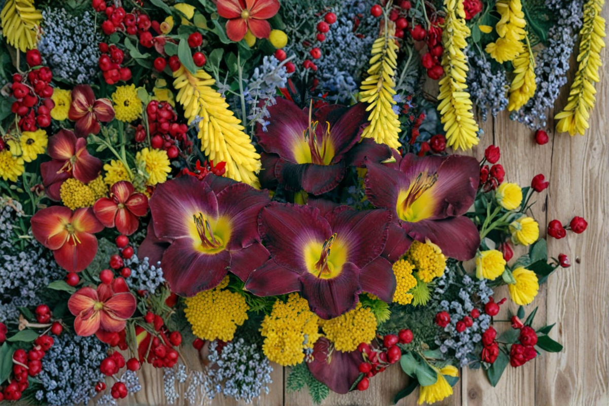 Daylily ‘Strutters Ball’ Bare Root Plants – Deep Purple Perennial for Summer Garden Flowers, Hemerocallis