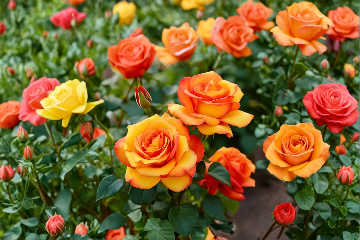 Montezuma Rose Bush 3 Gal Live Plant, Orange Pink Hybrid Tea Rose Shrub for Garden Beds & Landscaping