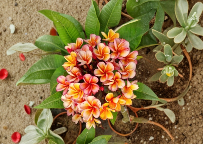 Potpourri Plumeria Tip Cutting - Unrooted Tropical Frangipani Stem for Propagation, Colorful Blooms, Full Sun, Well-Draining Soil