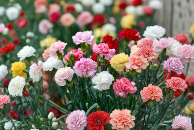 Chabaud Clove Carnation Seeds 100 Pack Fragrant Dianthus caryophyllus for Garden & Cut Flowers