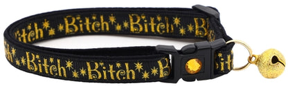 Gold Bitch Breakaway Cat Collar
