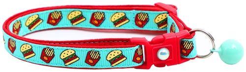 Burgers and Fries Breakaway Cat Collar