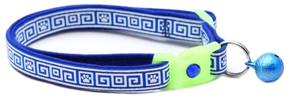 Greek Key Breakaway Cat Collar