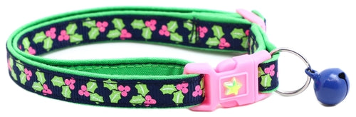 Holly Leaves Breakaway Cat Collar