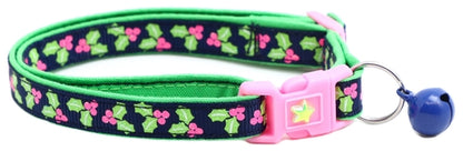 Holly Leaves Breakaway Cat Collar