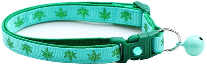 Marijuana Leaves Breakaway Cat Collar
