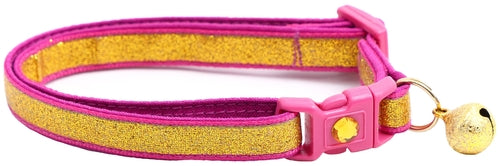 Gold Glitter Breakaway Cat Collar