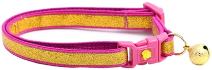 Gold Glitter Breakaway Cat Collar