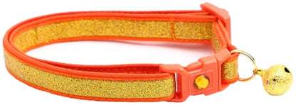 Gold Glitter Breakaway Cat Collar