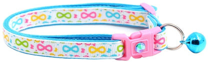 Brightly Colored Bows Cat Collar