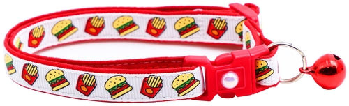 Burgers and Fries Breakaway Cat Collar