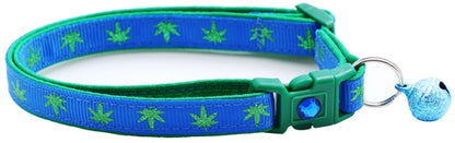 Marijuana Leaves Breakaway Cat Collar