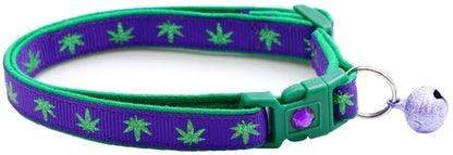 Marijuana Leaves Breakaway Cat Collar
