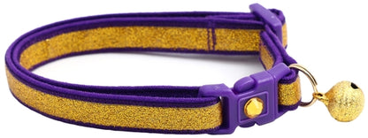 Gold Glitter Breakaway Cat Collar