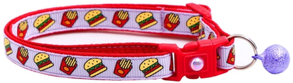 Burgers and Fries Breakaway Cat Collar