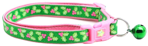 Holly Leaves Breakaway Cat Collar